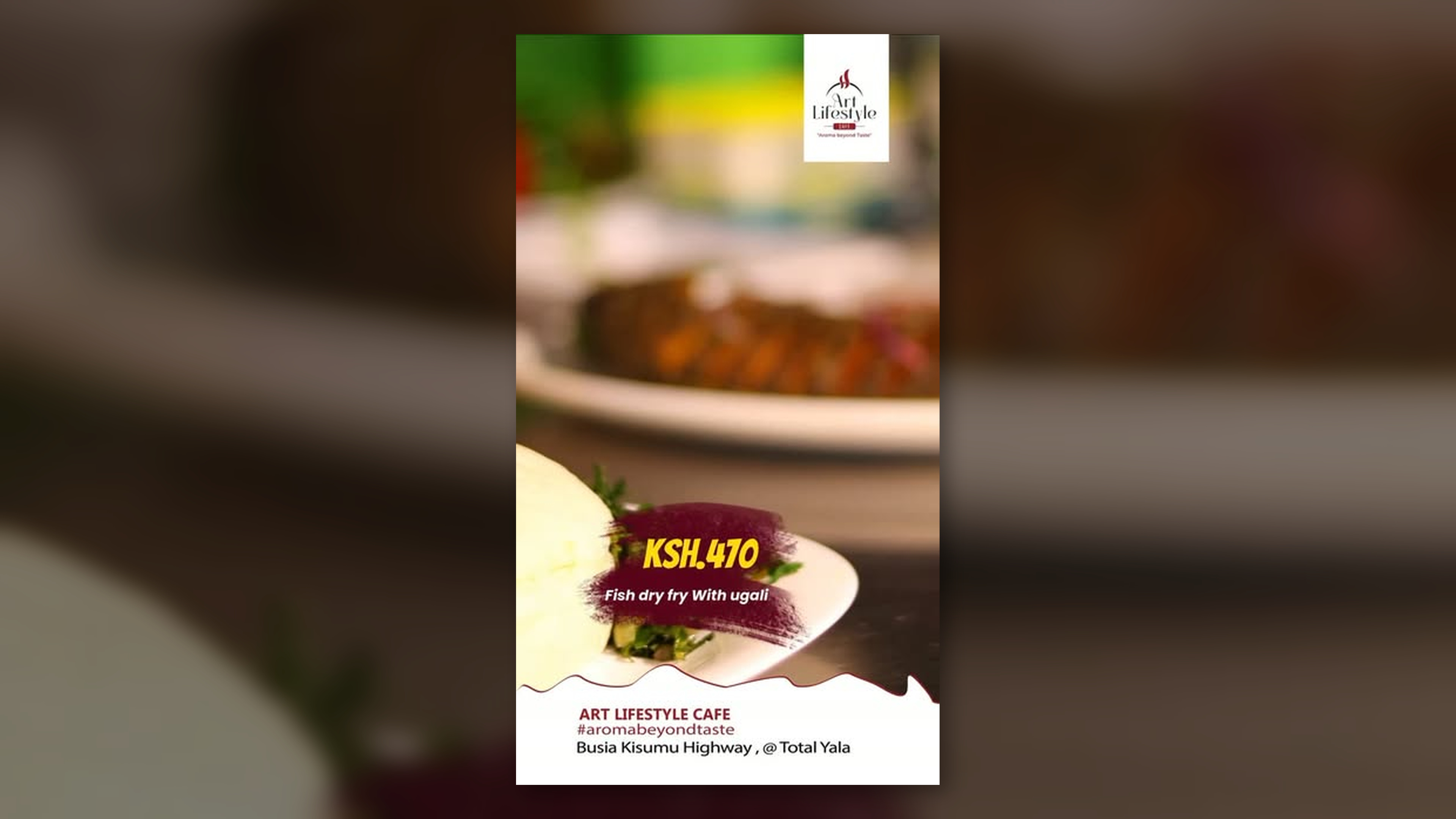 Art Lifestyle Café fish dry fry with ugali